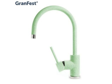Смеситель GranFest 3023NEW U-обр. D-35mm цвет Салатовый 303